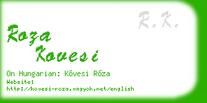 roza kovesi business card