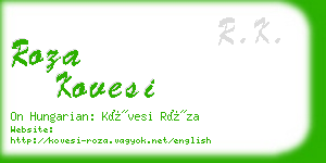 roza kovesi business card